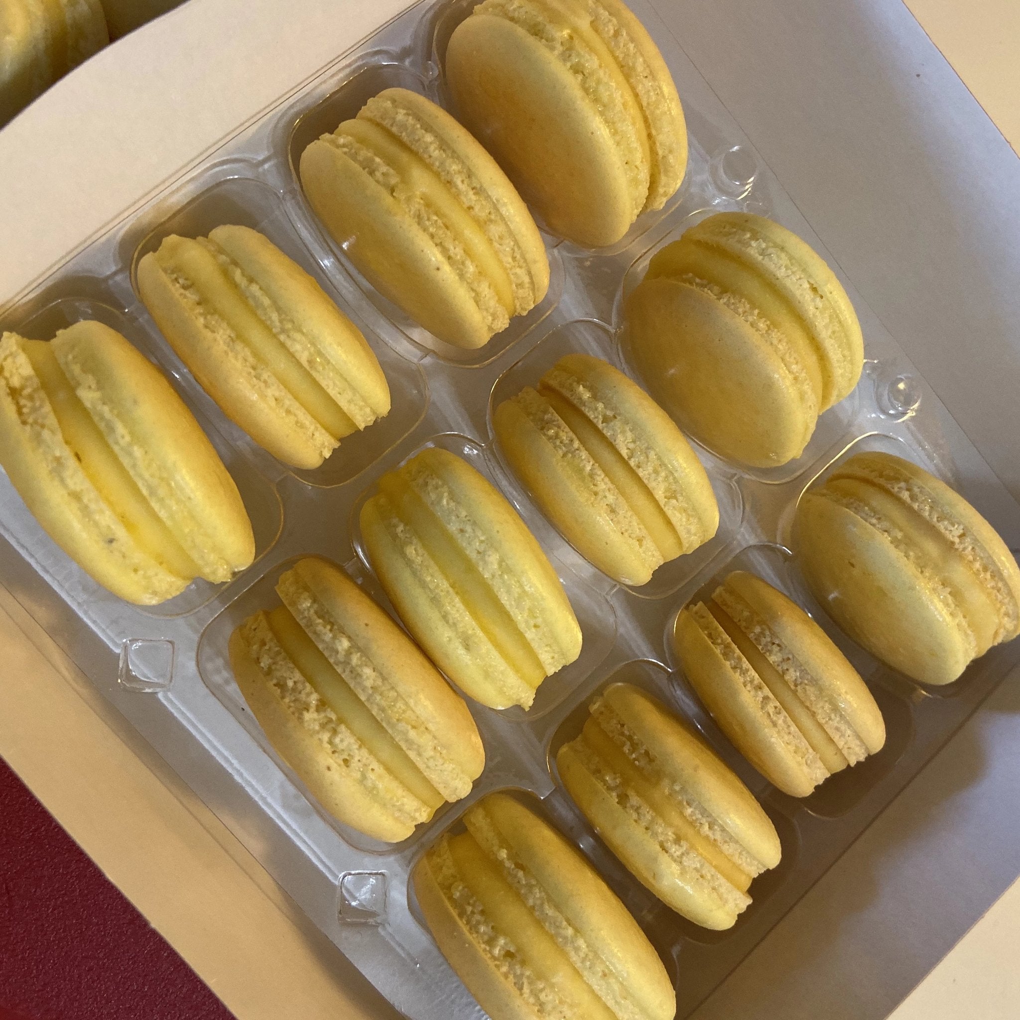 Lemon Curd French Macarons (Box of 12) Evelyn R. Cooke - The #EvCooks Store